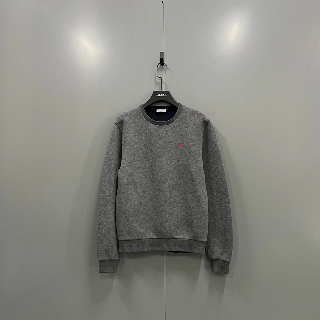 99新 DIOR/迪奥 h925 灰色小蜜蜂刺绣卫衣 S码 606827