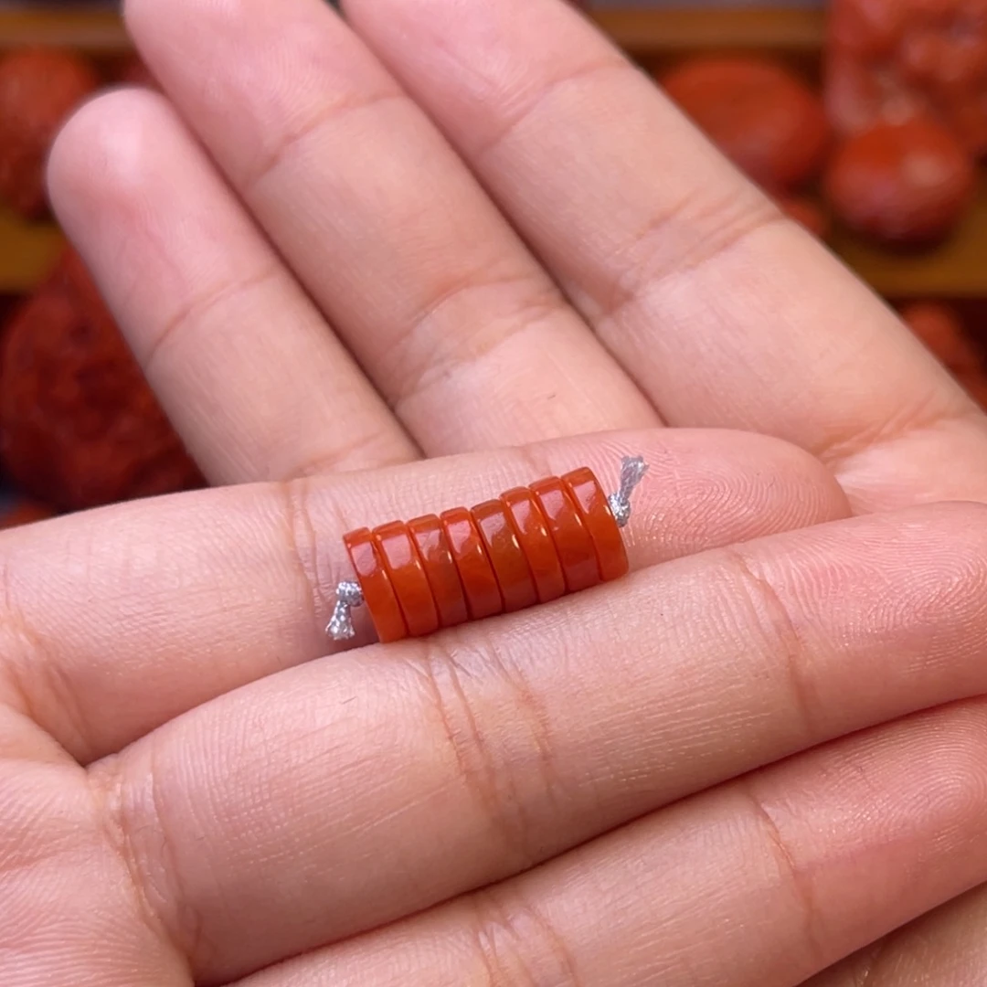 私***我南红玛瑙未镶嵌川料瓦西8mm隔片