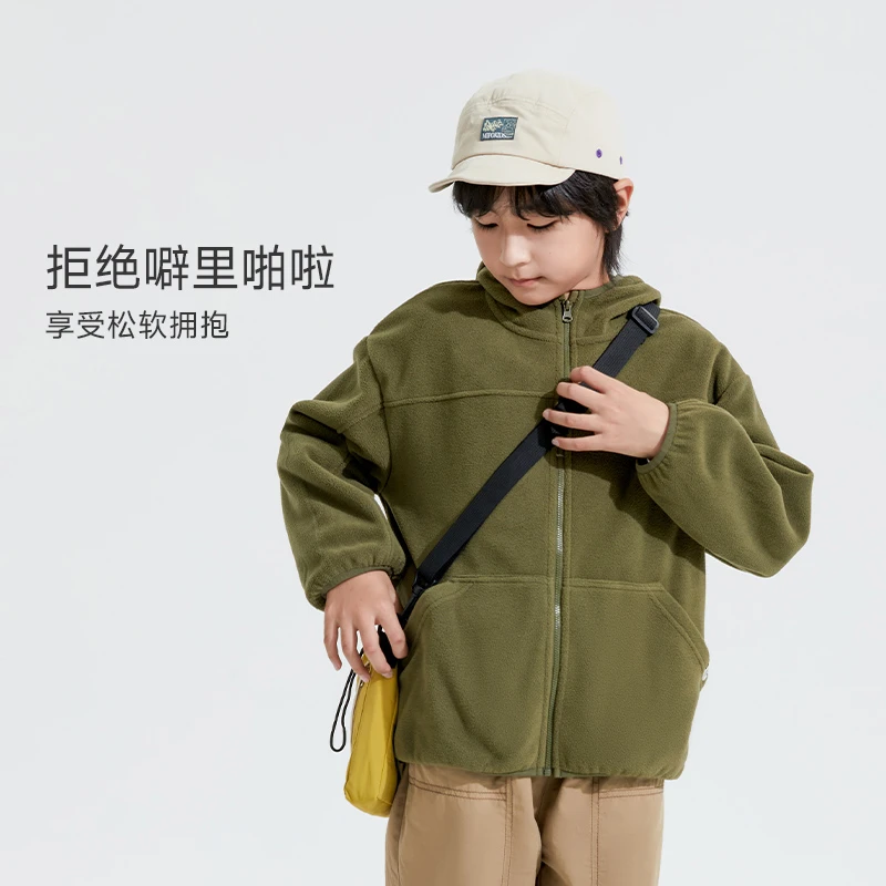 【摇粒绒连帽外套】mipo摇粒绒连帽外套春季保暖