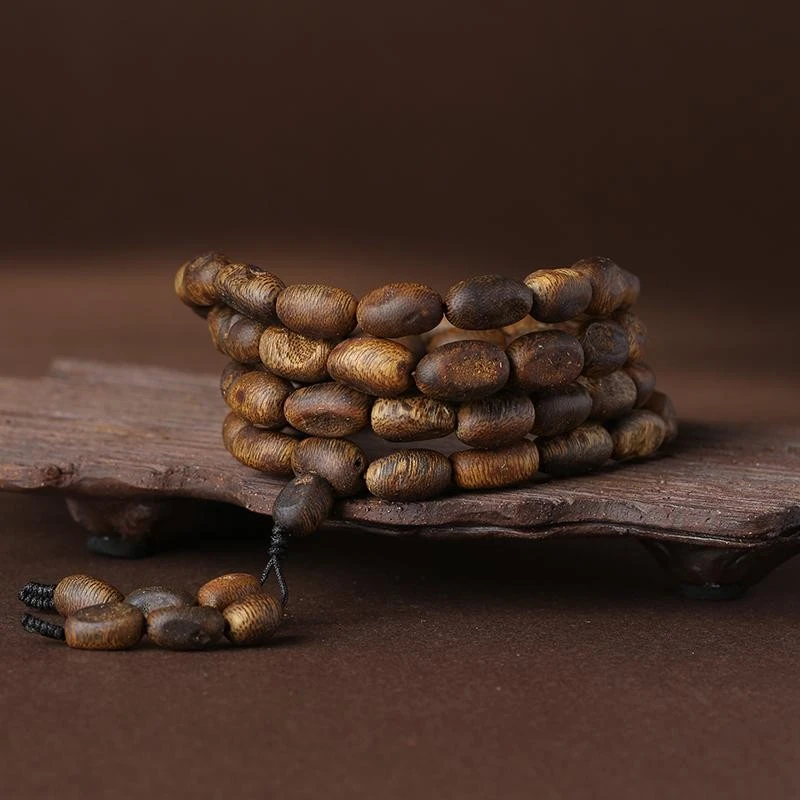 沉香M61-6301 海南沉香霸王岭沉水黄棋楠手串 多样性发其一