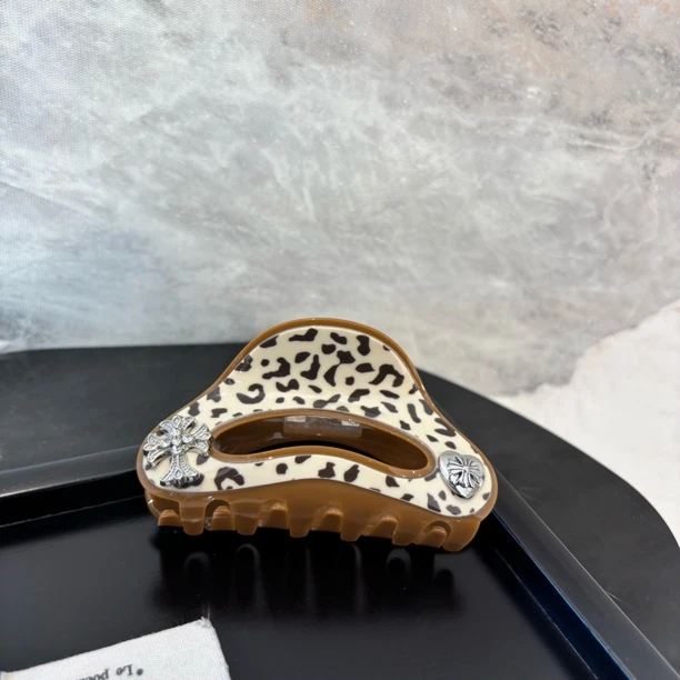 十字豹纹抓夹FJ1433