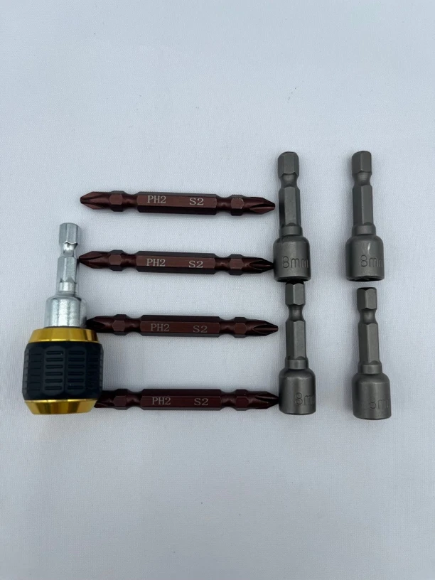 六角插口快速转换头披头套筒9件套实用小工具