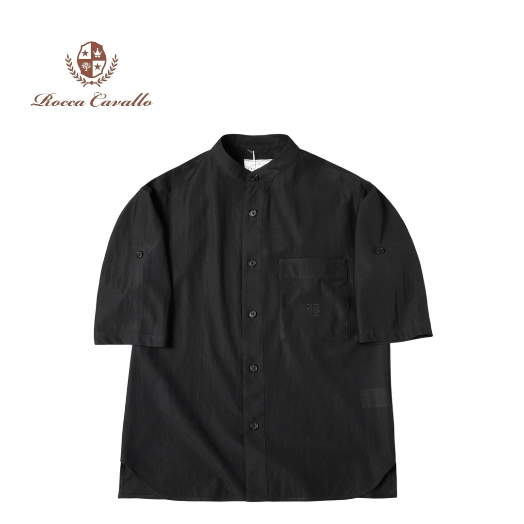 <凉感高奢>  男士夏季休闲透气高奢品质时尚休闲短袖衬衫76316