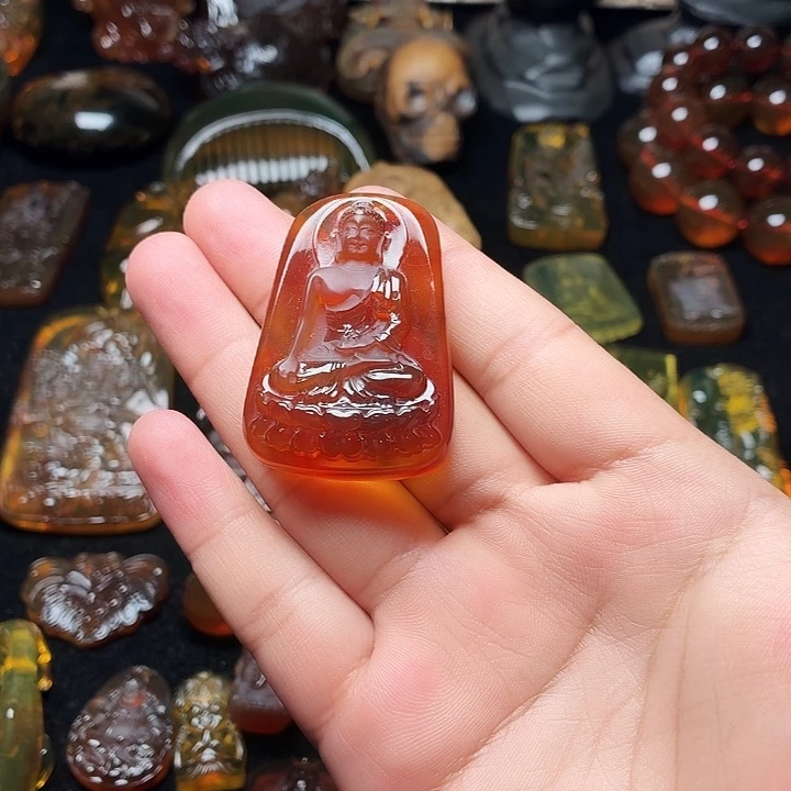 琥珀颈饰未镶嵌13.8