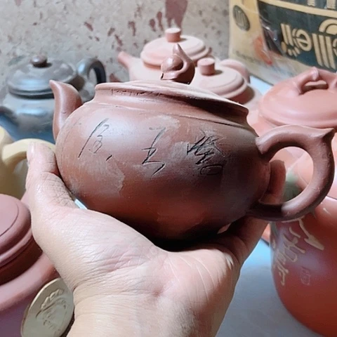 茶壶绿泥宜兴紫砂全手工制作随机发