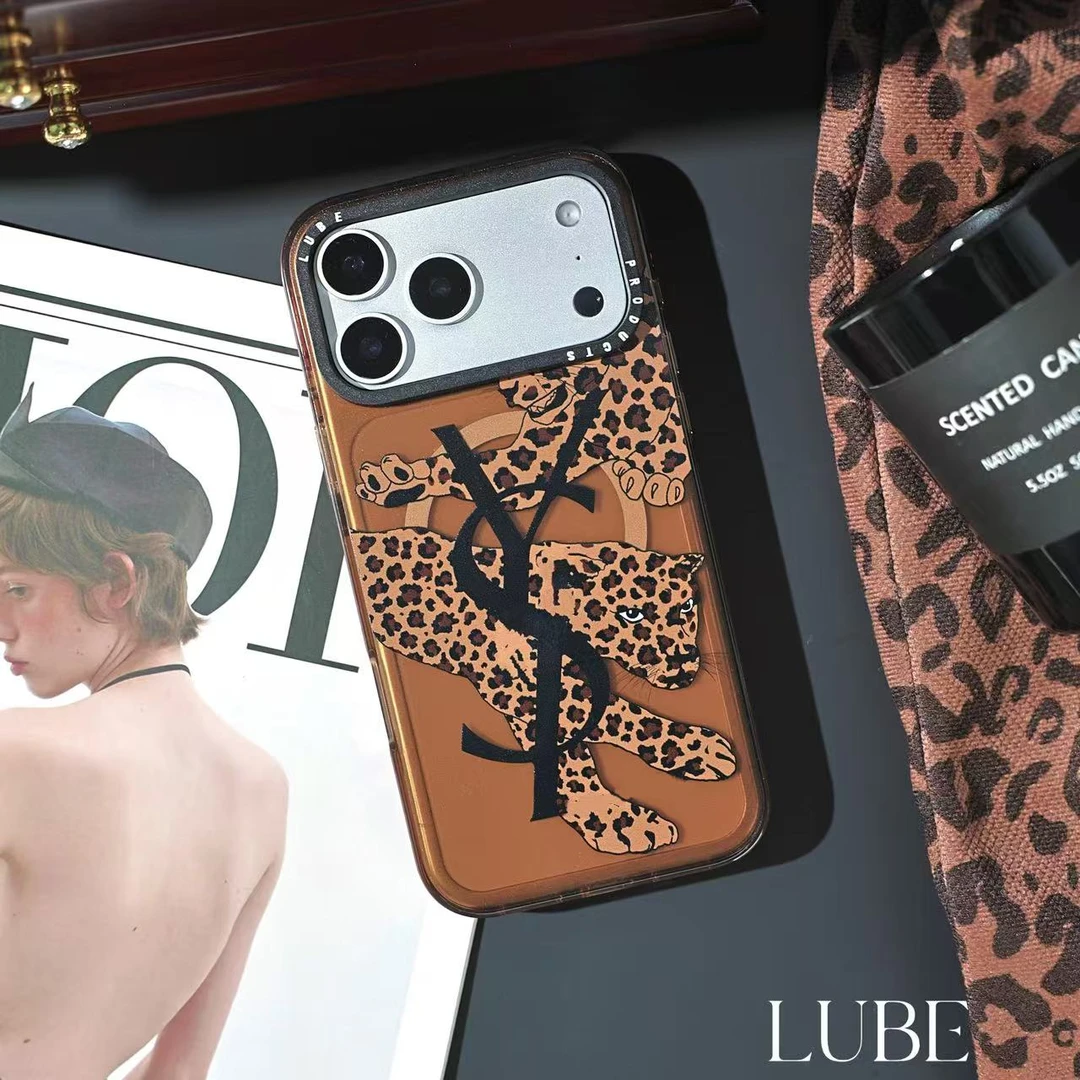 【金钱豹杨树林】歪歪高定套啤磁吸壳适用于苹 果17pm/16pm/15pm