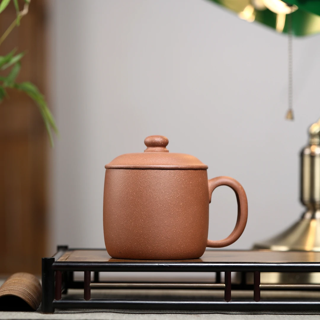 尾单微瑕雪涓老黄段墩墩杯420CC左右宜兴原矿盖杯家用精致