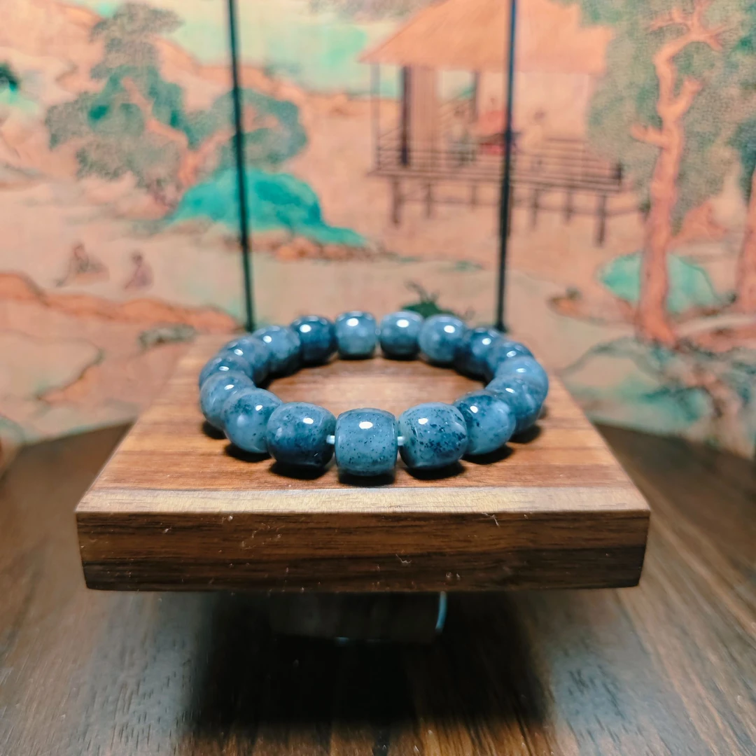 D和田玉桶珠手串（卡12）0778