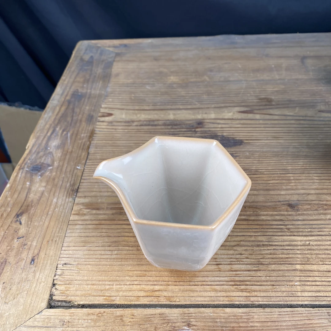 青瓷公道金边猪油冻中式茶海家用开片可养纯手工