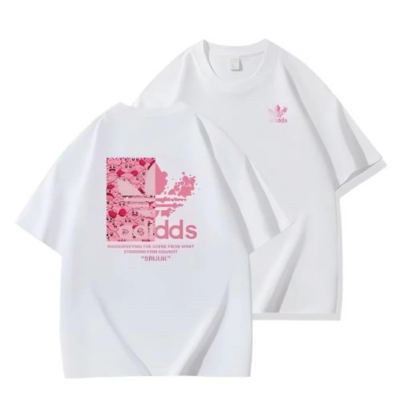 2025新款夏季男女 同款小清新圆领短袖197