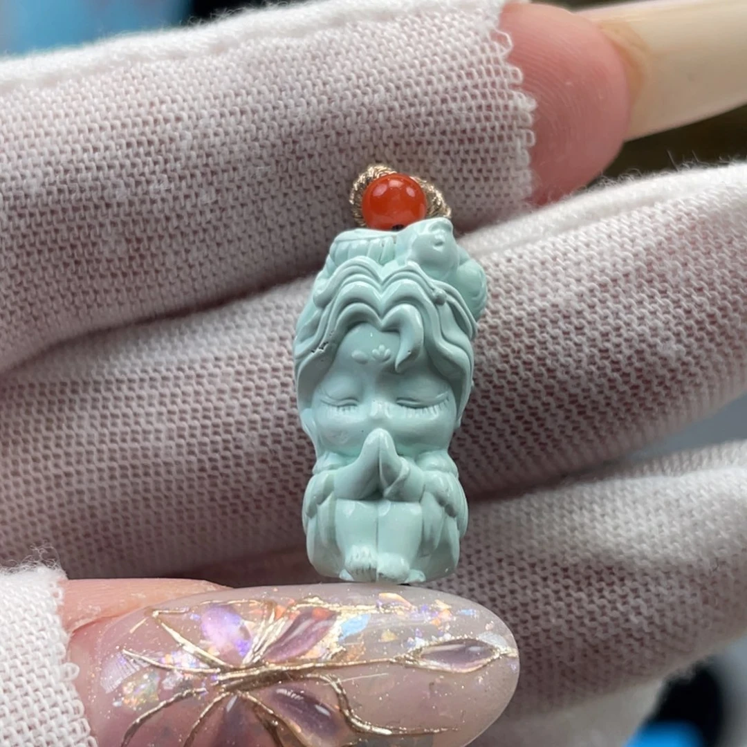 绿松石未镶嵌挂件