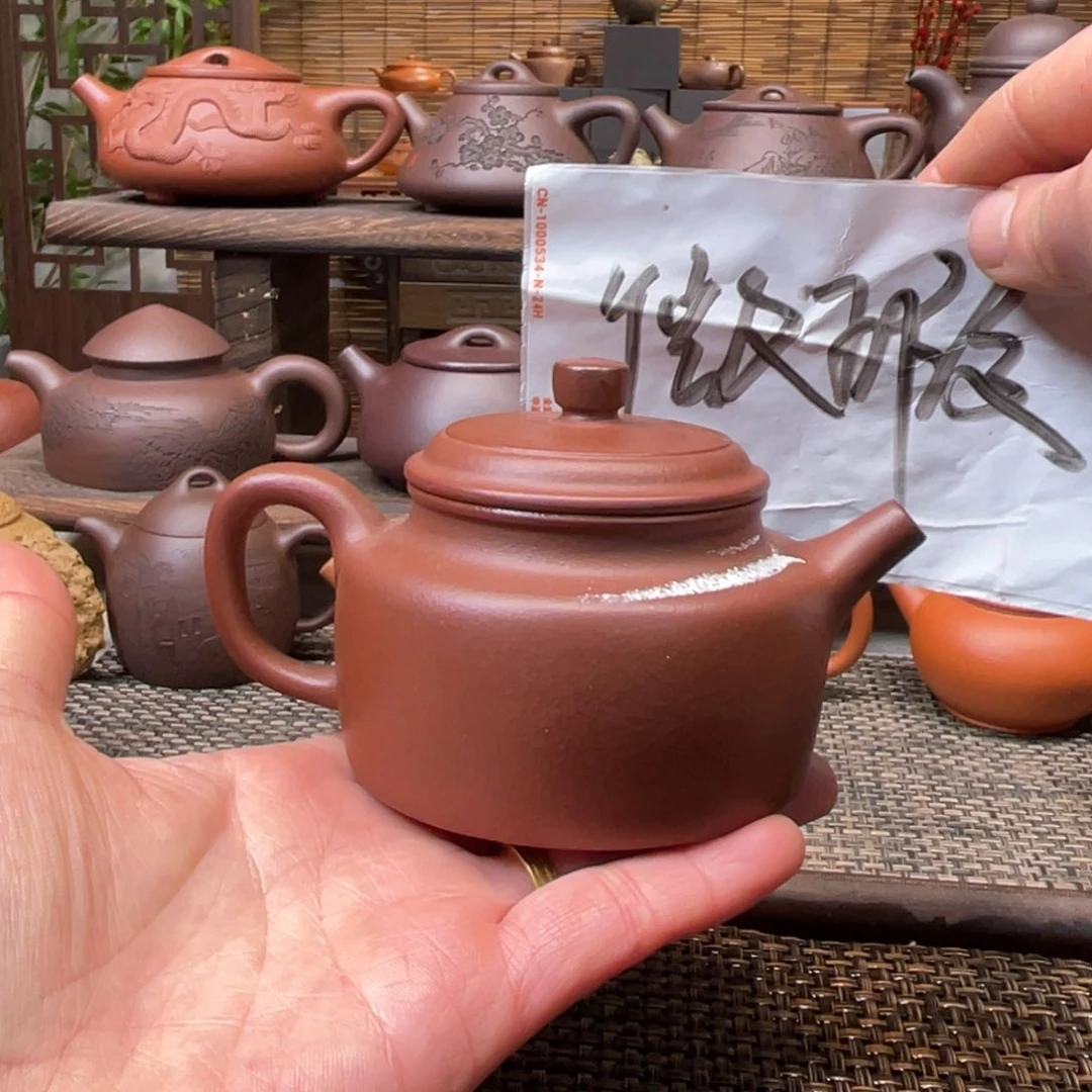 紫砂茶壶宜兴原矿紫砂手工制170微瑕