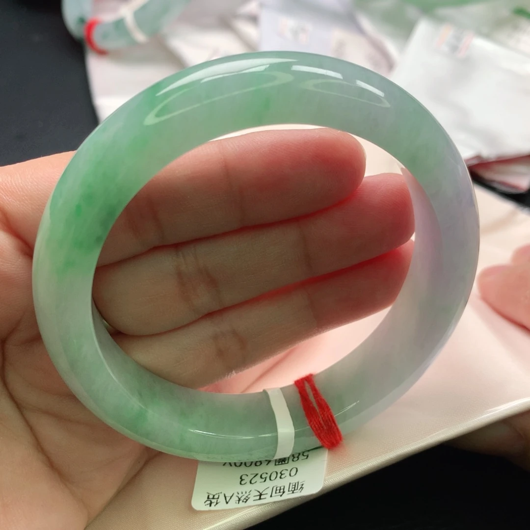 翡翠手镯未镶嵌轩*芯缅甸57.58