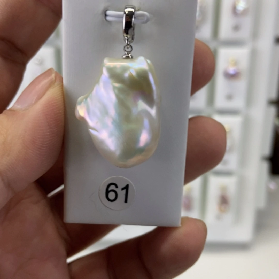 合金吊坠(不含链)淡水珍珠