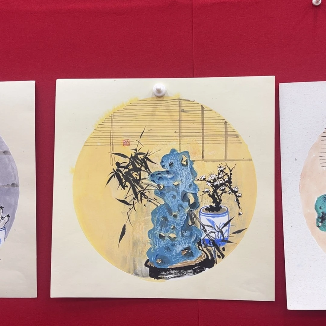 国画王艳老师50.50斗方卡纸