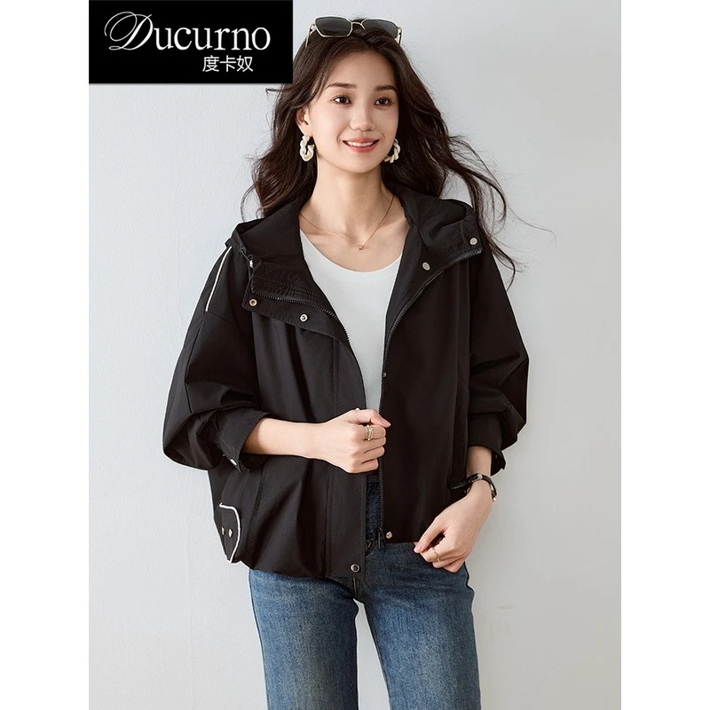 休闲宽松短款外套女春秋季2025新款黑色小个子时尚高级感韩系显瘦