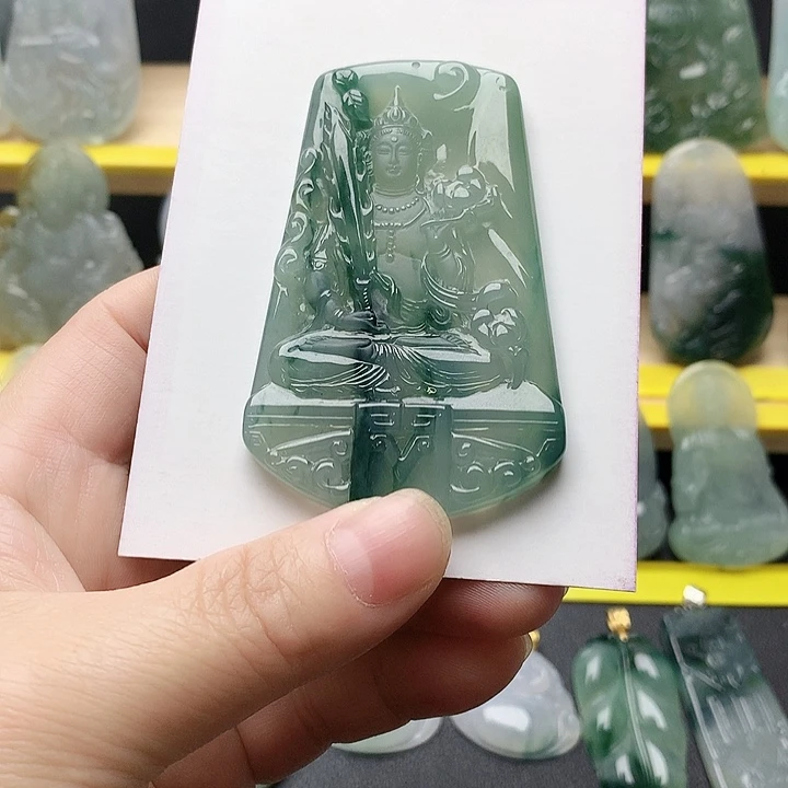 龙***翡翠未镶嵌吊坠(不含链)虚空藏菩萨