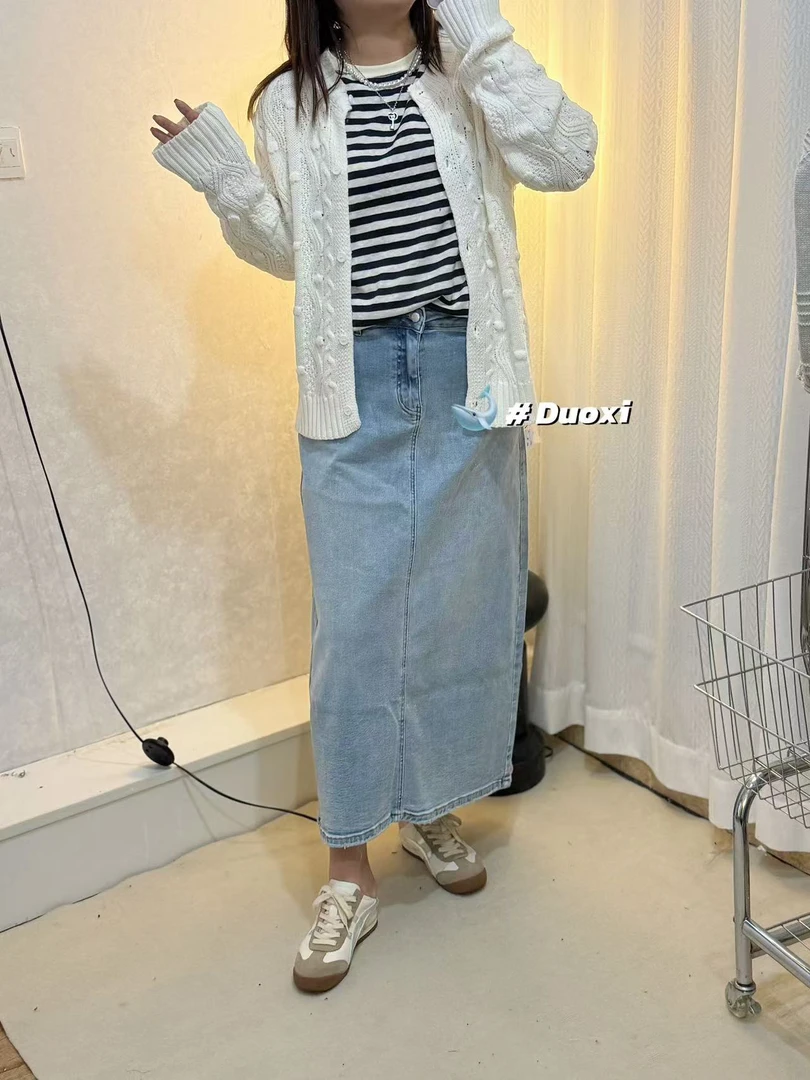 「多囍」定制大码牛仔半裙青春减龄