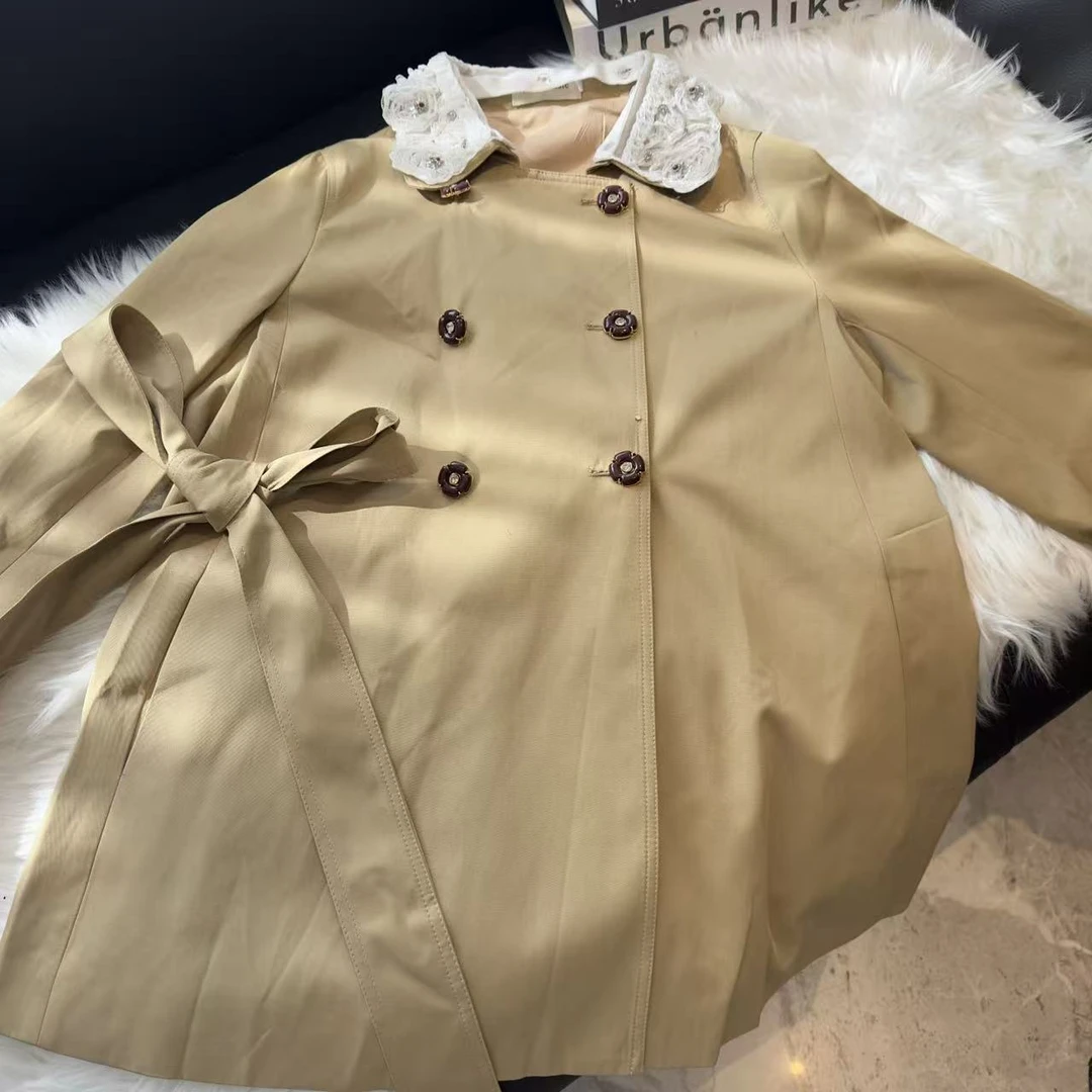 STYLE YINZ【米兰街拍】秋新款法式复古千金感风衣女气质外套YZ183