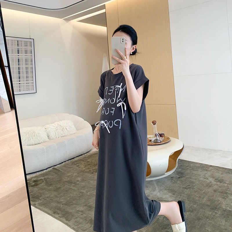 ZMA孕妇装【字母T裙】夏装新款宽松孕期夏日显瘦孕妇裙时尚连衣裙