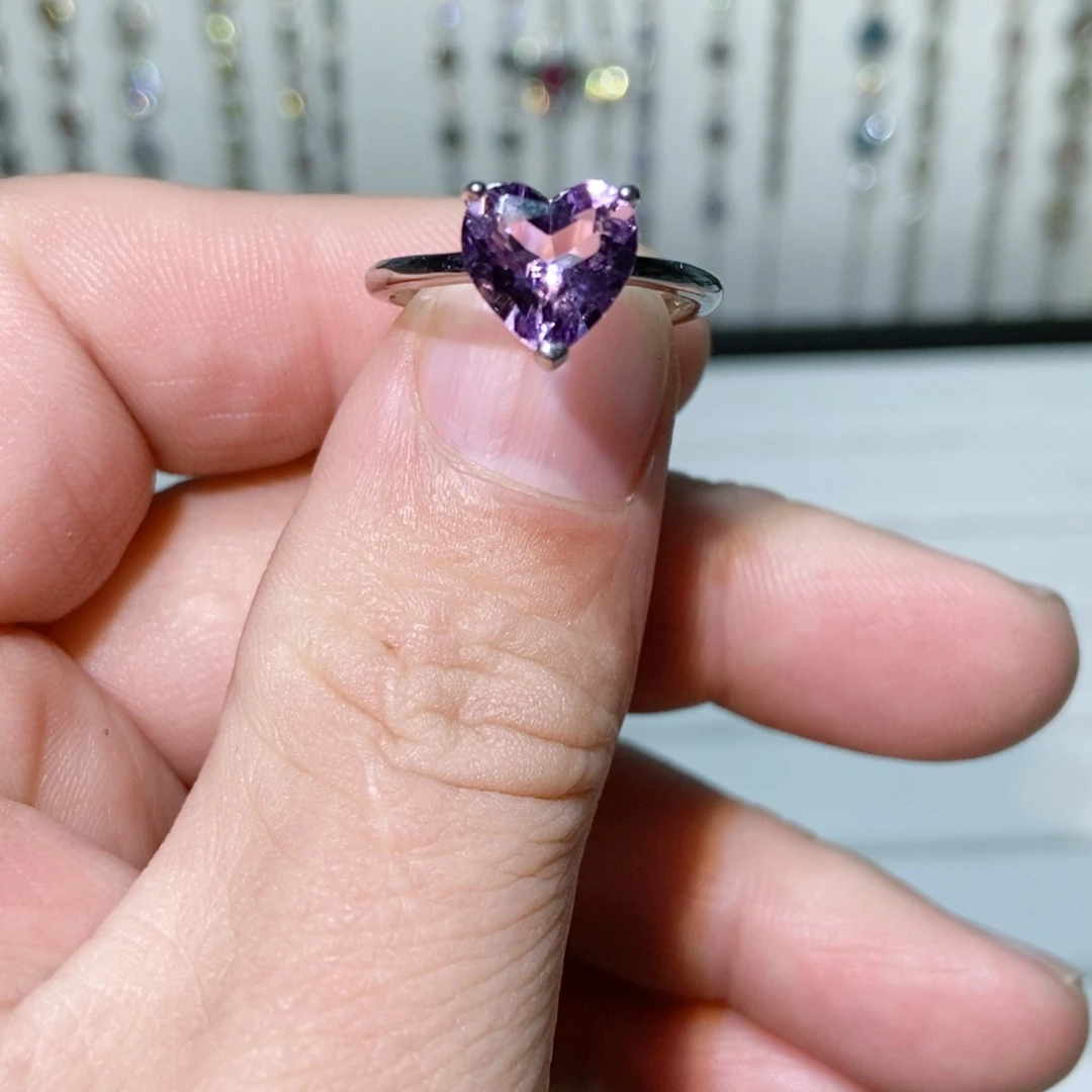 紫晶珠宝半成品银S925镶嵌