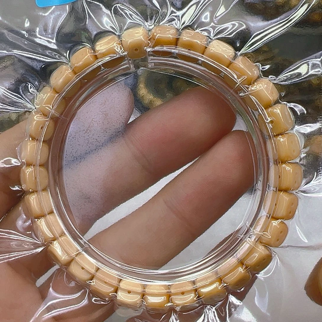 星月菩提手串46高端糯冰龙脊梯田雕刻色子7.7-6.7