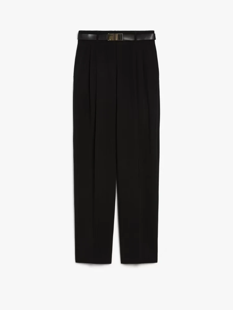 未使用 MaxMara 现货 neottia 利落剪裁腰带直筒长裤 黑色百搭