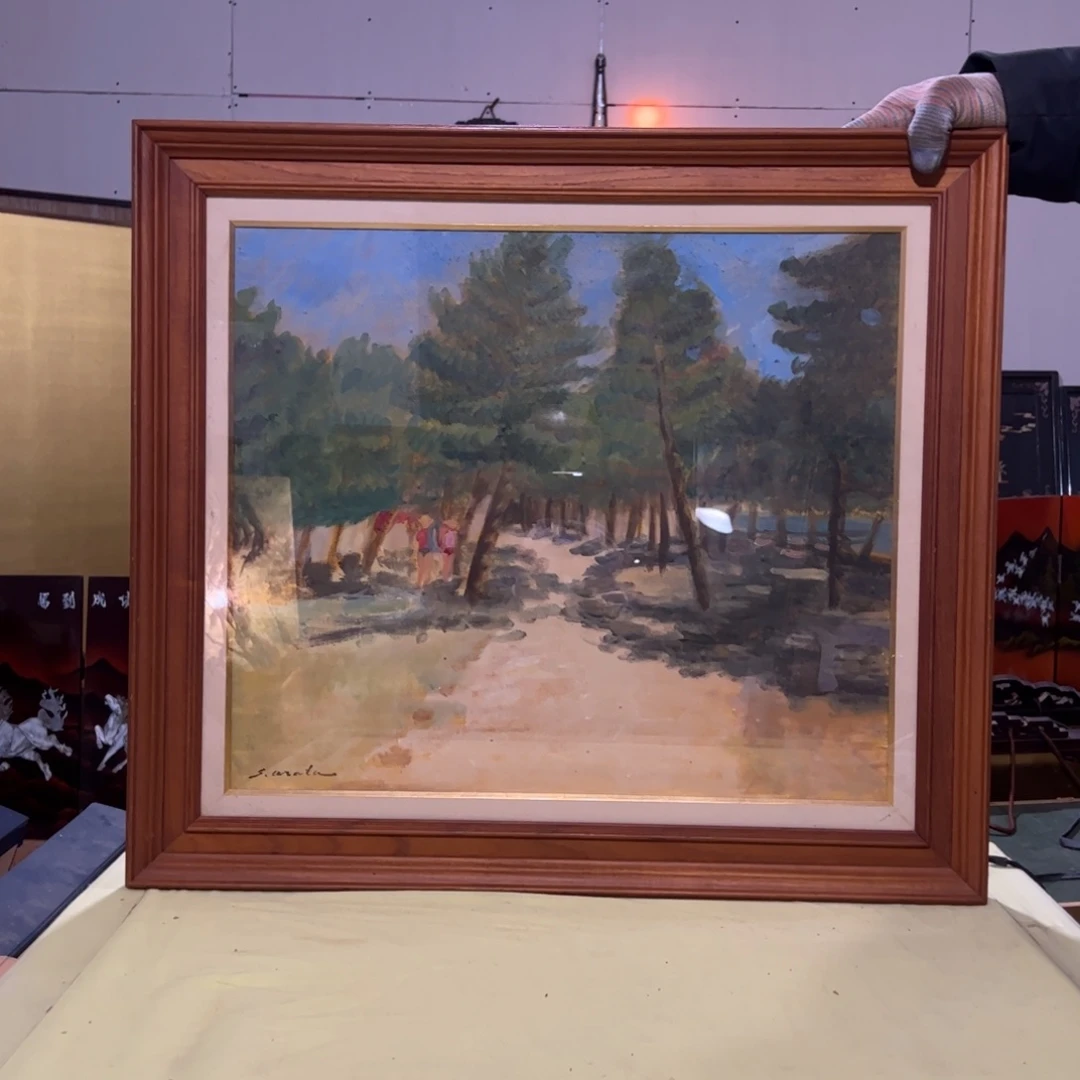 绘画可*屏风框画油画版画