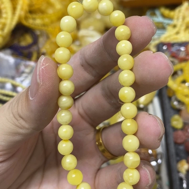 裸石蜜蜡未镶嵌串