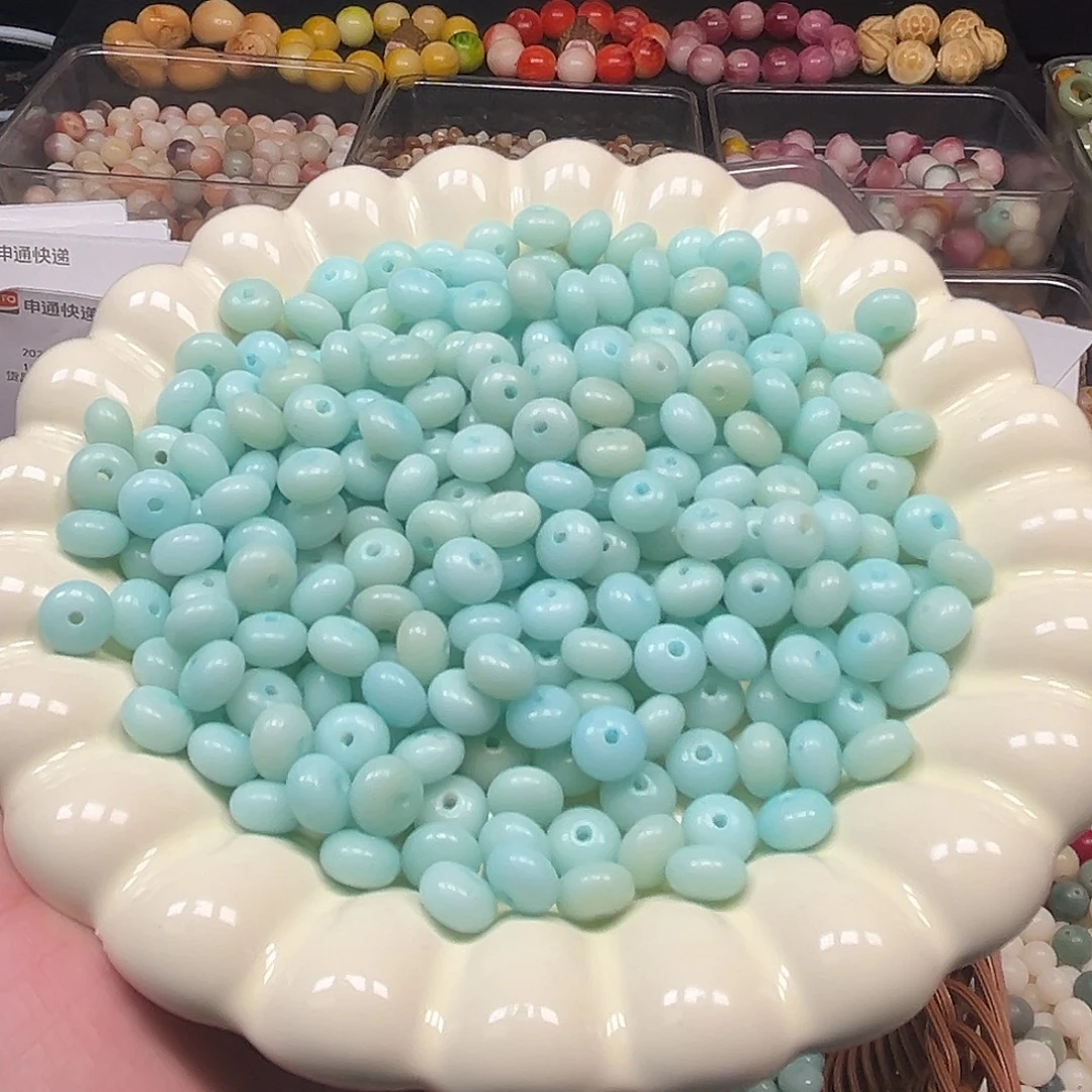 菩提根/象牙果手串150颗微瑕算盘冰蓝