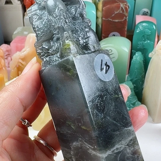 寿山石印石胡*羊印石章料…..