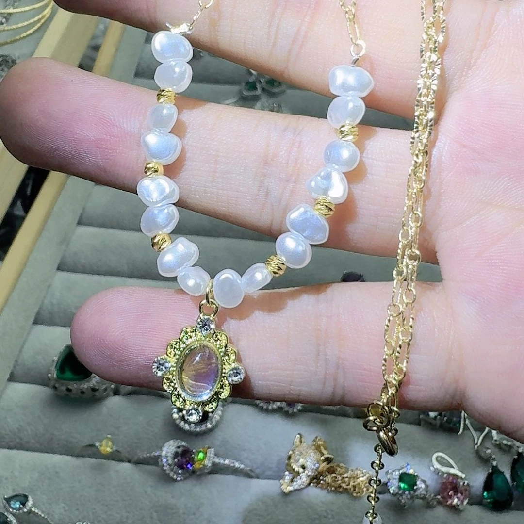 托帕石戒指银S925镶嵌