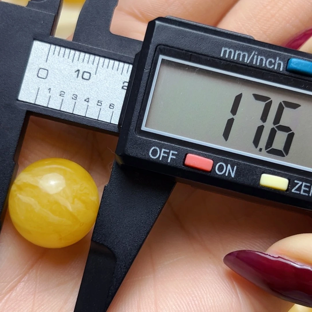 蜜蜡裸石未镶嵌17mm单珠