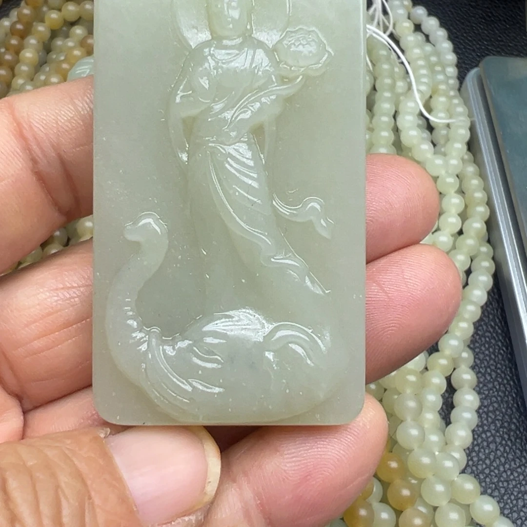 和田玉（糖玉）未镶嵌吊坠(不含链)