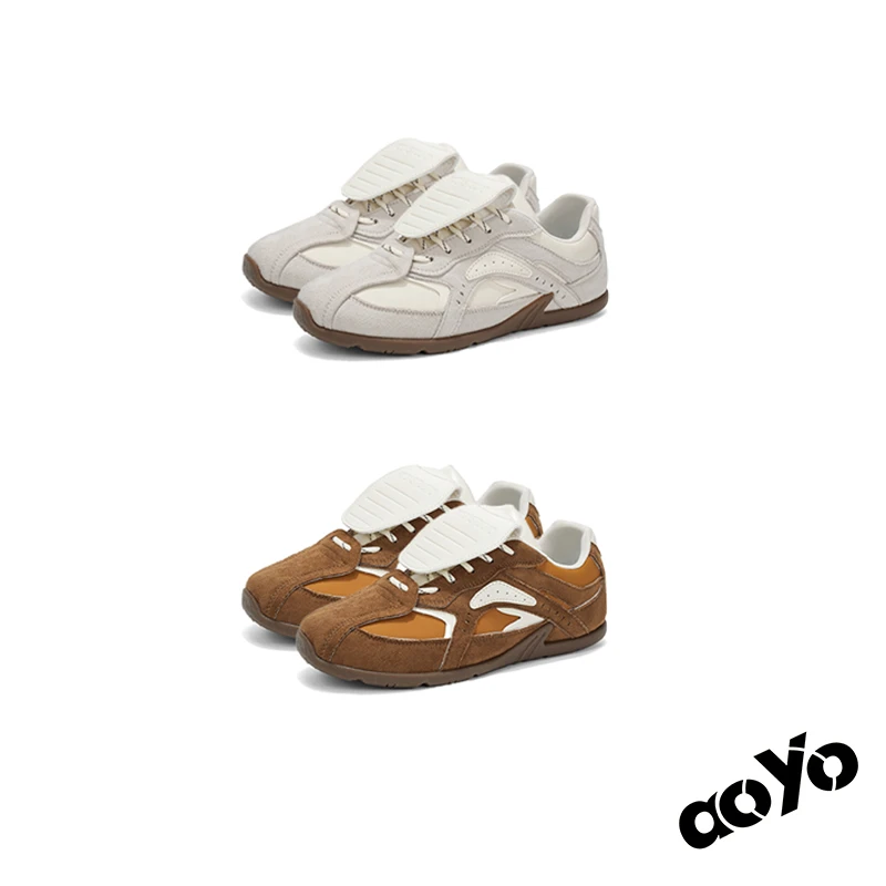 aoyo赛车鞋男2025新款秋季男士德训鞋平底运动休闲板鞋复古潮鞋子