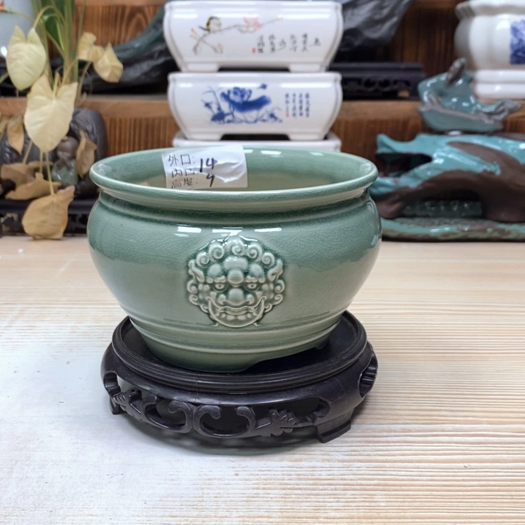 紫砂花盆陶瓷艺术花盆陶瓷