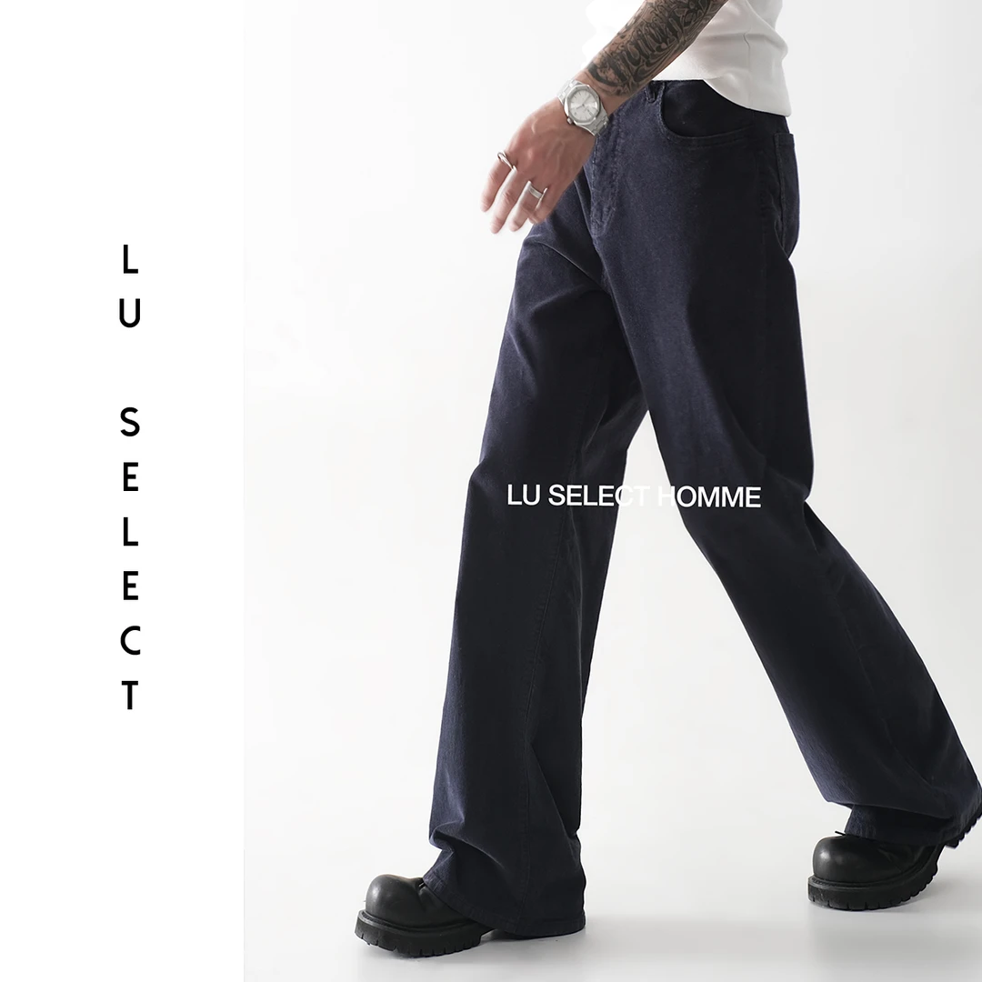 Lu SELECT 25AW【ROW】高支300g纯棉灯芯绒定染水洗直筒法工裤