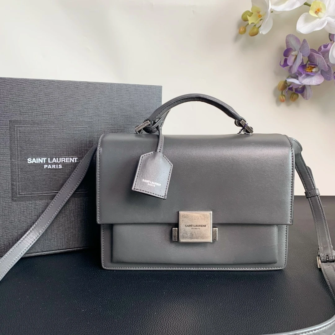 95新 YSL/圣罗兰 【98新/无折扣】ysl 大象灰牛皮邮差7062