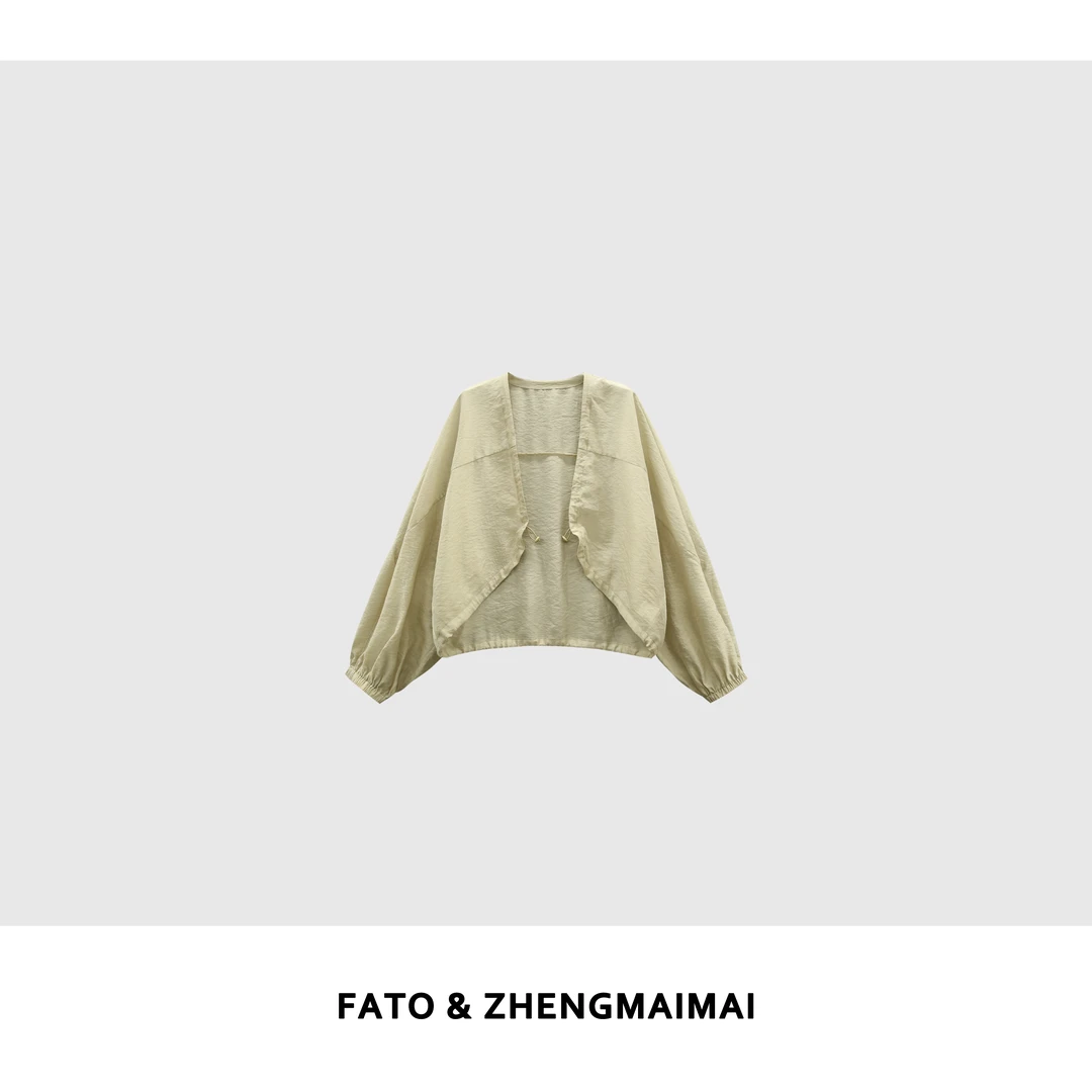 【郑买买】圆周率 夏季款休闲小众长袖万能百搭外套女 YZ50324W2