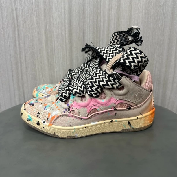 99新 浪凡 36码 Curb 粉色 低帮板鞋