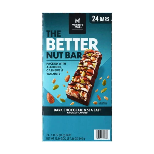 加拿大 海盐巧克力风味坚果棒 960g(40g*24)