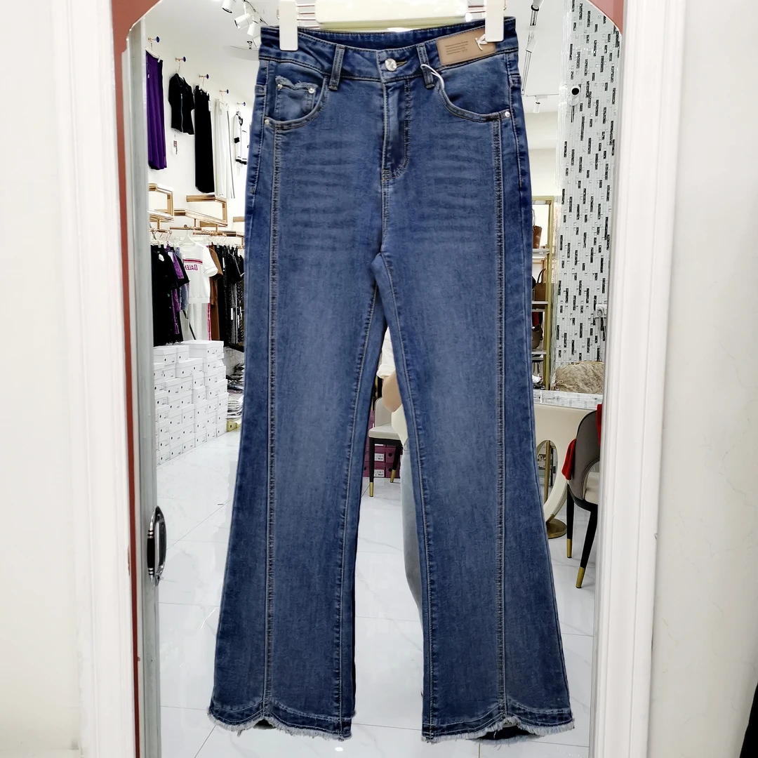 5830  韩版修腿显瘦喇叭裤