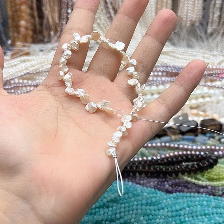 未镶嵌玛瑙/玉髓珠宝半成品半条花瓣巴洛克珍珠