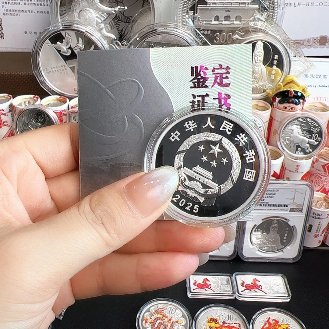 纯银30克银币  原盒