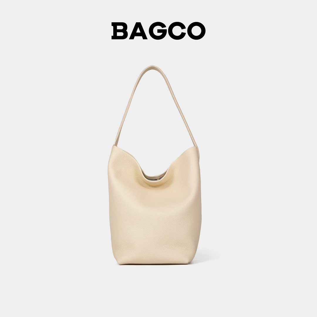 BAGCO“T&R风衣水桶”头层粒面小牛皮单肩腋下(中号）