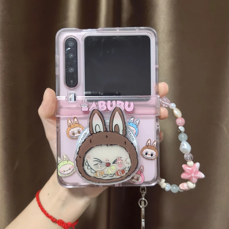 可爱卡通拉布布磁吸支架适用小米MIXFlip华为Pocket2手机壳purax