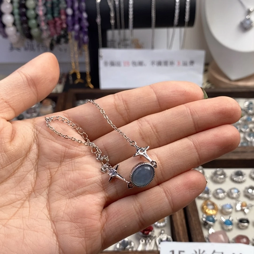 水晶手链未镶嵌是***蓝