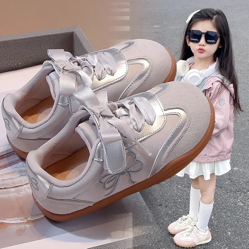 女童德训鞋春秋2025新款儿童小香风板鞋女宝宝休闲鞋软底秋百搭