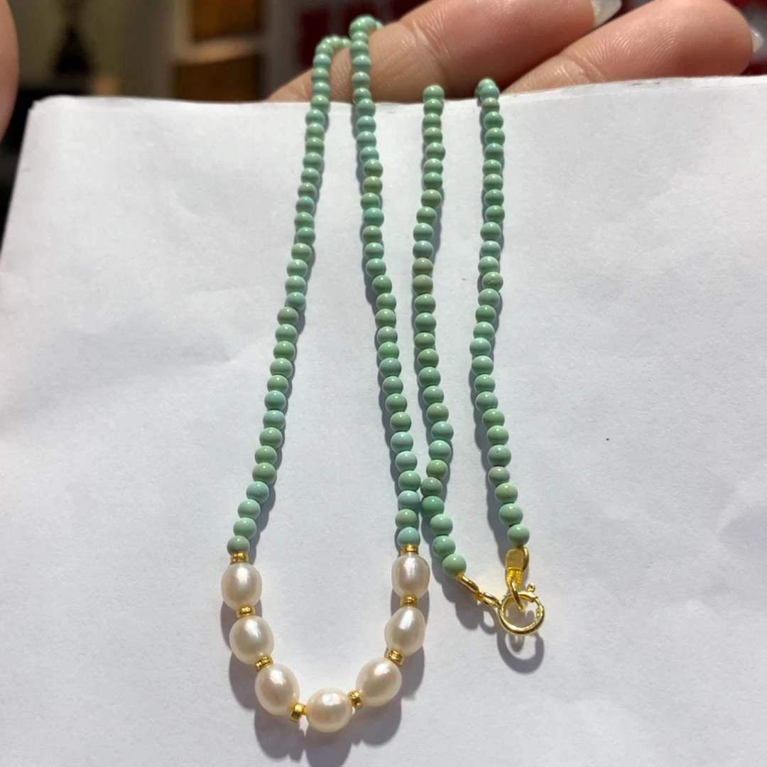 未镶嵌绿松石锁骨项链