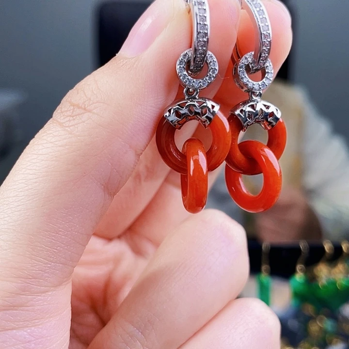 翡翠耳饰未镶嵌饰品